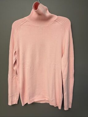 Vintage Polo Jeans Co. Women’s Classic Pink Turtleneck Sweater - Size XL
